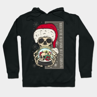 "Dead Inside But It's Christmas" Funny Skull Hoodie